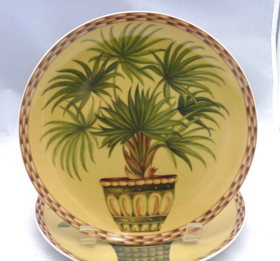 Primary image for Formalities Palm Trees Baum Bros  Collection WAIKIKI  8” Porcelain plate