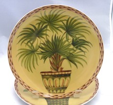Formalities Palm Trees Baum Bros  Collection WAIKIKI  8” Porcelain plate - $7.91