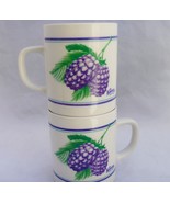 Green Purple Berry 4 Knott’s berry farm mugs coffee/tee/hot chocolate 10Oz. - £9.96 GBP