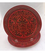 Harry and David 2 replacement red Venetian scroll 8 ½” porcelain rare 20... - £10.94 GBP