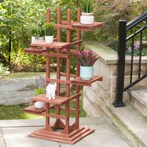 Plant Stand For Multiple Plants Holder Indoor Wooden Decor Flower Displa... - £168.60 GBP