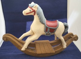 Horse Rocking Wall décor 13 ½” x 9 ¼” by Burwood Brown Cream Gray Red U.... - £6.72 GBP