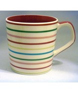 Huesnbrews colorful mug with strips over white background glossy ceramic... - £5.42 GBP