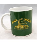 JOHNE DEER MUG LICENSED PRODUCT MOLINE ILL BY GIBSON GREEN YELLOW WHITE - £4.63 GBP