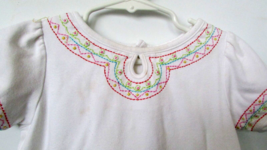BABY CONNECTION 18 mos. white w/colorful embroidery trim (baby -side) - $2.97