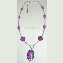 Turquoise Purple Dyed Howlite Beaded Necklaces - £19.89 GBP