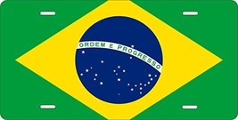Brazil Flag Novelty Custom Personalized Tag Vehicle Car Auto License Plate - £13.47 GBP