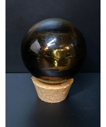 Amber Glass Globe Cork Ball Stopper 4&quot; Tall for Vintage Apothecary Repla... - $465.04 MXN