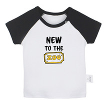 New To The Zoo Funny Tshirt Newborn Baby T-shirts Toddler Graphic Tee Kids Tops - £8.32 GBP