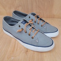 Sperry Top-Sider Sea Coast Womens Boat Shoes Sz 8.5 M Grey Canvas STS95729 - $28.87