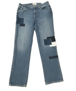 PAIGE PORTER MIDRISE RELAXED STRAIGHT JEANS BETHANY PATCH Sz 26 Fits 29.... - $550.17 MXN