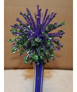 Picks Fake Flowers 8&quot; Tall Celebrate It Decor Purple Glitter Spikes Ball... - £5.88 GBP