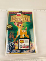 Walt Disney Bambi 55th Anniversary Masterpiece Collection VHS Factory Sealed New - £31.62 GBP