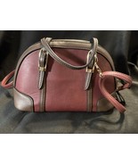 Simply Noelle Colorblock Faux Leather Satchel Crossbody Bag Burgundy Brown - $613.92 MXN