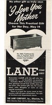 vintage 1950 Lane Ceder Chest mini PRINT AD I love you Mother Mothers day - £4.01 GBP