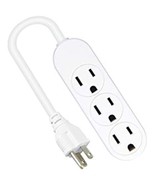 Kab Enterprise PS-304 White Mini 3-Outlet Power Strip - Quantity 1 - $27.02 CAD