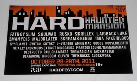 Fatboy Slim Hard Haunted Mansion Concert Promo Ad 2011 Skrillex Boys Noi... - $380.53 MXN