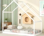 Kids Montessori Floor Bed With Roof, Wood Twin Floor Bed/Montessori Bed ... - $216.99