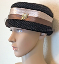 Vintage Women’s Jeweled Bumper-Toque Hat with netting - £28.74 GBP