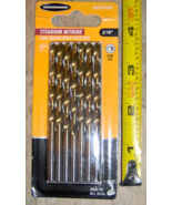 7 Drill Bit Set 3/16&quot; in 118 degree Point Titanium Nitride High Speed St... - $27.47
