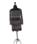 INC Womens Stylish TUNIC Top Black Fuchsia &amp; White Size S Small - $21.98 CAD