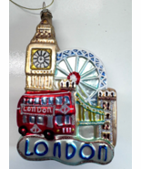 London England Attraction United Kingdom Blown Glass Christmas Ornament - $27.71