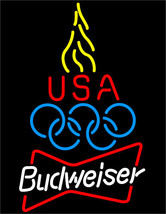 Budweiser USA Olympic Torch Neon Sign - £549.66 GBP