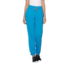 cee bee CHERYL BURKE Water Resistant Jogger Pants Turquoise Petite 8 A36... - $16.07