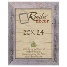 20x24 Rustic Barn Wood 3.5&quot; Extra Wide Wall Frame - £46.41 GBP