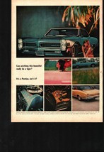 Magazine Ad Vintage- 1966 - Pontiac Bonneville, Tempest, GTO Sexy girl n... - $25.98