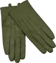 Womens Olive Green Soft Leather Driving Gloves Size S / M - $19.80