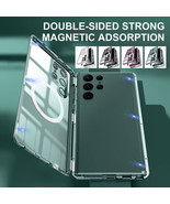 For Samsung S24 Ultra S23+S22 Magnetic Metal  Full Glass Flip cover Case - $66.09