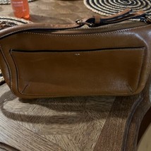 Ann Taylor Tan Leather Purse Handbag With Strap - $44.50