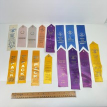 16 Vtg 80s Boy Cub Scouts America Used Ribbons Award Pinewood Derby Lancaster PA - £28.92 GBP