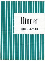 Hotel Statler Terrace Room Dinner  Menu Boston Massachusetts 1945 - £35.57 GBP