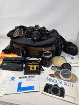 Minolta X-700 MPS SLR 35mm Film Black Camera Bundle With Lens Case Etc. - £155.02 GBP