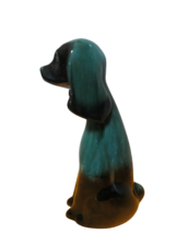 Blue Mountain Pottery Hound Dog Droopy Ears Statue Figure 15&quot;T Blue Gree... - £23.27 GBP