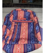 Vera Bradley Bright Serape Stripe 18&quot; Backpack Retired Pattern - $25.00