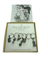 Wine Charms Lot Pottery Barn glassware White Wine Fat Ass Ranch Donkey C... - £14.01 GBP