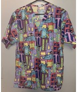 Disney Monster Inc  Medical Scrub Top Women&#39;s Size Med - $356.09 MXN