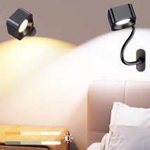 Led Wall Scones Wall Lights For Bedroom, Rechargeable Battery Operated Wall Ligh - £26.80 GBP