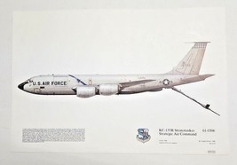 1988 KC-135E Stratotanker Plane US Usaf Military Issued Print 17&quot; x 11.5... - £11.71 GBP
