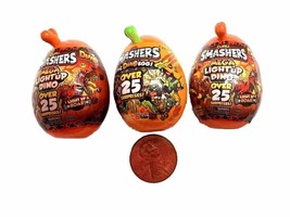 3 Toy Mini Brands Dino Smashers Lot Gold Mega Light Up Series2 Zuru 25 Surprise - £4.88 GBP