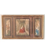 Dresden Triptych Altarpiece Mary Jesus  St. Michael Jan van Eych Rare Pr... - $197.99