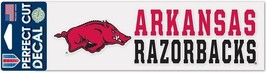 NCAA Arkansas Razorbacks Cut Decals Logo on 3&quot;x10&quot; by WinCraft - £8.81 GBP