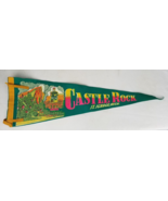 1960s vintage felt pennant Castle Rock St. Ignace, Mich 26.5&quot; NICE COLOR - $29.99