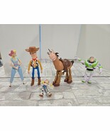 Lot of 5 Toy Story Toys Woody Buzz Lightyear Jesse Bo Bullseye Figures - $41.10 CAD