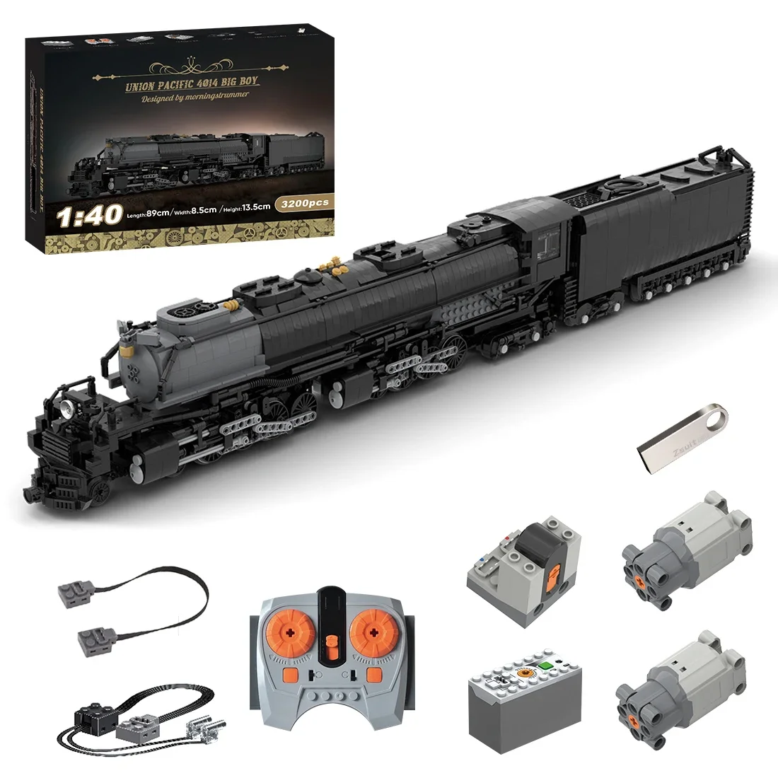 3200Pcs+ MOC-19554 1/40 Union Pacific 4014 Big Boy RC Train Model Bricks Kit - £332.75 GBP