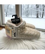 NWT MUK LUKS Ivory Fairy Dust Gold Hard Sole Slipper Booties SIZE LARGE ... - $441.02 MXN