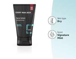 Every Man Jack Face Lotion &amp; Postshave with Signature Mint Scent 125mL 4.2 Ounce - £10.99 GBP